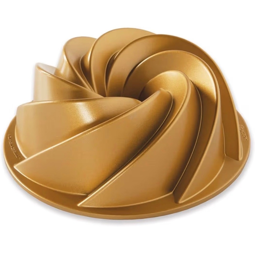 Nordic Ware 6 Cup Heritage Bundt Pan Premier Gold Cast Aluminum Made in USA NEW